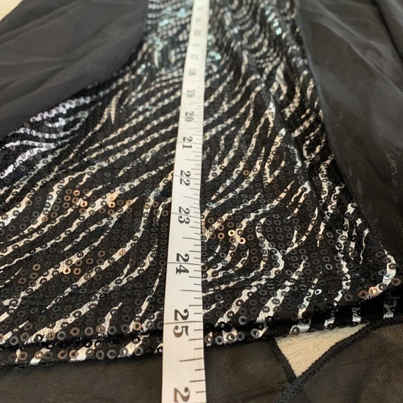 Linda USA, Sequence Zebra Sheer Strapless Tube Top Retro Y2K 90’s Mini Dress - Picture 7 of 7